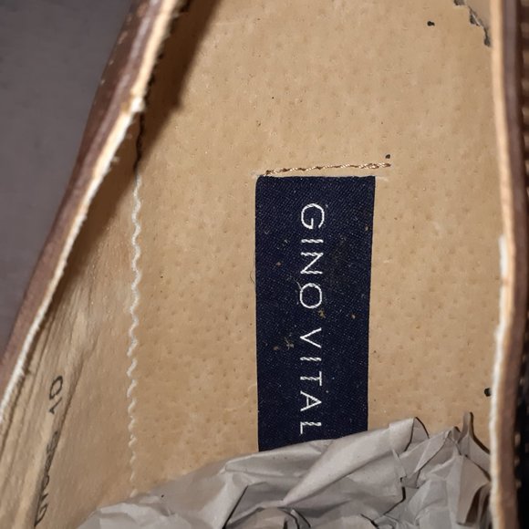 GINO VITAL - GV - Men's Wing Tip Brogue Two Tone Dress Shoes - NEVER WORN - Picture 5 of 9